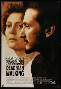 4k219 DEAD MAN WALKING DS 1sh '95 great close-up images of Best Actress Susan Sarandon, Sean Penn!