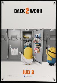 4k229 DESPICABLE ME 2 advance DS 1sh '13 Steve Carell, wacky image of Minions in the locker room!