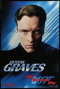 4k236 DIE ANOTHER DAY teaser 1sh '02 James Bond 007, portrait of Toby Stephens as Gustav Graves!