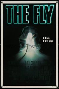 4k322 FLY 1sh '86 David Cronenberg, Jeff Goldblum, cool sci-fi art by Mahon!
