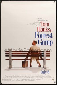 4k327 FORREST GUMP advance 1sh '94 Tom Hanks waiting for the bus, Robert Zemeckis!