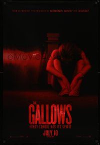 4k348 GALLOWS teaser DS 1sh '15 Cluff and Lofing horror thriller, Reese Mishler, creepy image!
