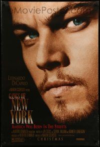 4k349 GANGS OF NEW YORK advance DS 1sh '02 Martin Scorsese, close-up of Leonardo DiCaprio!