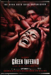 4k381 GREEN INFERNO teaser DS 1sh '14 Eli Roth jungle horror, no good deed goes unpunished!