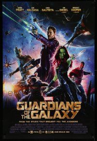 4k386 GUARDIANS OF THE GALAXY advance DS 1sh '14 Zoe Saldana, Marvel Comics sci-fi!