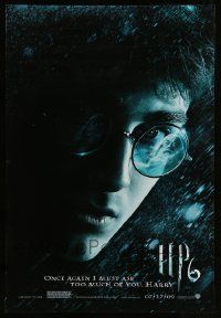 4k395 HARRY POTTER & THE HALF-BLOOD PRINCE teaser DS 1sh '09 Radcliffe, Grint & Emma Watson!