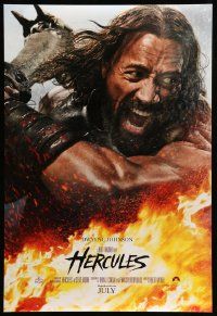 4k409 HERCULES teaser DS 1sh '14 cool image of Dwayne Johnson in the title role!