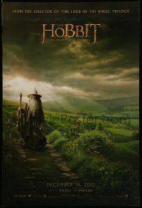 4k416 HOBBIT: AN UNEXPECTED JOURNEY teaser DS 1sh '12 cool image of Ian McKellen as Gandalf!