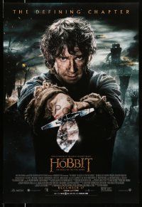 4k417 HOBBIT: THE BATTLE OF THE FIVE ARMIES advance DS 1sh '14 Martin Freeman as Bilbo Baggins!