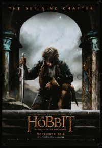 4k419 HOBBIT: THE BATTLE OF THE FIVE ARMIES teaser DS 1sh '14 Martin Freeman as Bilbo Baggins!