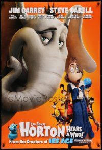 4k426 HORTON HEARS A WHO! style B DS 1sh '08 cartoon from the book by Dr. Seuss!