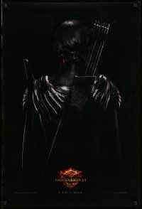 4k439 HUNGER GAMES: MOCKINGJAY - PART 1 teaser DS 1sh '14 Katniss w/ her back turned w/bow & quiver