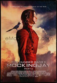 4k442 HUNGER GAMES: MOCKINGJAY - PART 2 advance DS 1sh '15 Jennifer Lawrence in front of clouds!