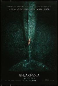 4k456 IN THE HEART OF THE SEA DS IMAX March teaser 1sh '15 Ron Howard, image of ship over huge whale