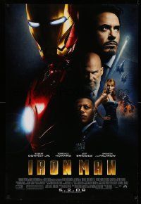 4k486 IRON MAN advance DS 1sh '08 Robert Downey Jr. is Iron Man, Gwyneth Paltrow!
