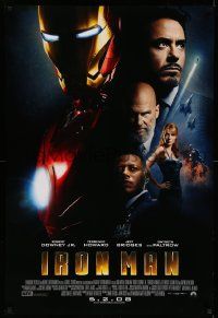 4k487 IRON MAN int'l advance DS 1sh '08 Robert Downey Jr. is Iron Man, Gwyneth Paltrow!