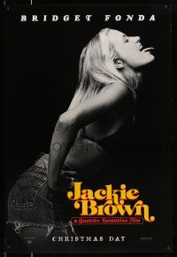 4k496 JACKIE BROWN teaser 1sh '97 Quentin Tarantino, profile portrait of sexy Bridget Fonda!