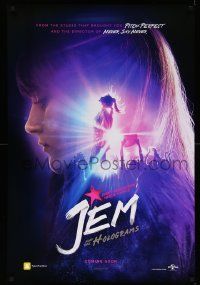 4k502 JEM & THE HOLOGRAMS teaser DS 1sh '15 gorgeous Aubrey Peeples in the title role on stage!