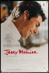 4k503 JERRY MAGUIRE advance DS 1sh '96 close up of Tom Cruise, directed by Cameron Crowe!