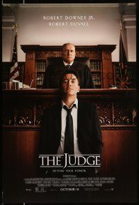 4k508 JUDGE advance DS 1sh '14 great image of lawyer Robert Downey Jr. and Robert Duvall!