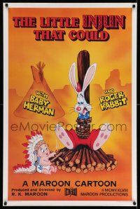 4k551 LITTLE INJUN THAT COULD 1sh '88 Roger Rabbit & Baby Herman, Native American art!