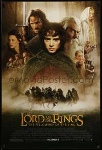 4k562 LORD OF THE RINGS: THE FELLOWSHIP OF THE RING advance 1sh '01 Tolkien, montage of top cast!