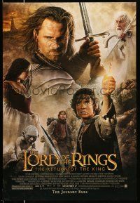 4k566 LORD OF THE RINGS: THE RETURN OF THE KING advance DS 1sh '03 Jackson, cast montage!