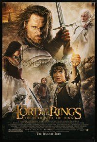 4k565 LORD OF THE RINGS: THE RETURN OF THE KING advance 1sh '03 Jackson, cast montage!