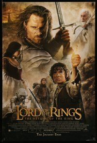 4k567 LORD OF THE RINGS: THE RETURN OF THE KING int'l advance DS 1sh '03 Jackson, cast montage!