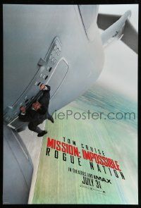 4k631 MISSION: IMPOSSIBLE ROGUE NATION teaser DS 1sh '15 Tom Cruise hanging off of airplane!