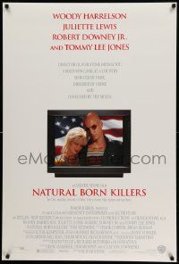 4k644 NATURAL BORN KILLERS DS 1sh '94 Oliver Stone, Woody Harrelson & Juliette Lewis on TV!