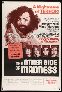 4k660 OTHER SIDE OF MADNESS 1sh '72 Charles Manson, horror art by Bill Proctor!