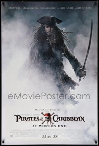 4k690 PIRATES OF THE CARIBBEAN: AT WORLD'S END May 25 advance DS 1sh '07 Depp as Captain Jack!