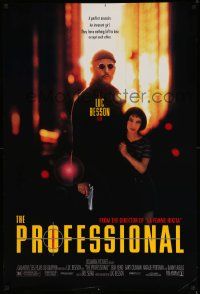 4k711 PROFESSIONAL 1sh '94 Luc Besson's Leon, Jean Reno with gun, young Natalie Portman!