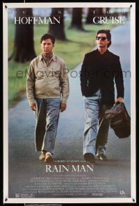 4k728 RAIN MAN 1sh '88 Tom Cruise & autistic Dustin Hoffman, directed by Barry Levinson!