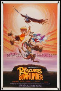 4k736 RESCUERS DOWN UNDER/PRINCE & THE PAUPER DS 1sh '90 with image from The Rescuers!