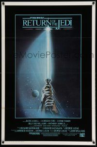 4k744 RETURN OF THE JEDI int'l 1sh '83 George Lucas classic, hands holding lightsaber by Tim Reamer
