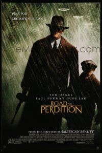 4k760 ROAD TO PERDITION DS 1sh '02 Mendes directed, Tom Hanks, Paul Newman, Jude Law!
