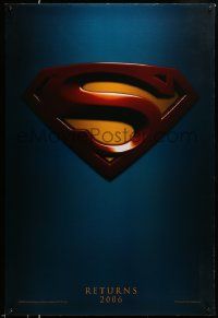 4k884 SUPERMAN RETURNS teaser DS 1sh '06 Bryan Singer, Routh, Bosworth, Spacey, cool logo!