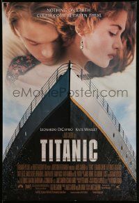 4k909 TITANIC 1sh '97 Leonardo DiCaprio, Kate Winslet, James Cameron!