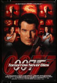 4k917 TOMORROW NEVER DIES 1sh '97 Pierce Brosnan as Bond, Michelle Yeoh, sexy Teri Hatcher!