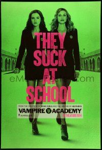 4k952 VAMPIRE ACADEMY teaser DS 1sh '14 Zoey Deutch, Gabriel Byrne, cool green image!