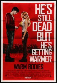 4k963 WARM BODIES advance DS 1sh '13 Nicholas Hoult, Teresa Palmer, dead but getting warmer!