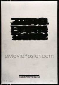 4k991 ZERO DARK THIRTY teaser DS 1sh '12 Jessica Chastain, cool redacted title design!