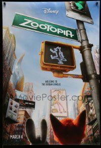 4k995 ZOOTOPIA advance DS 1sh '16 Walt Disney, Idris Elba, city image, welcome to the urban jungle!