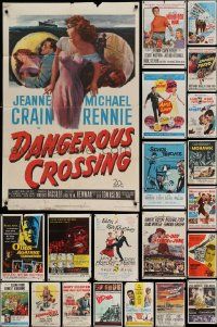4m147 LOT OF 40 FOLDED ONE-SHEETS '50s-70s great images from a variety of different movies!
