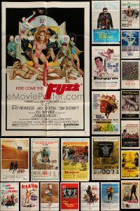 4m123 LOT OF 69 FOLDED ONE-SHEETS '60s-80s great images from a variety of different movies!