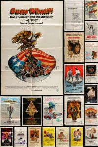 4m126 LOT OF 65 FOLDED ONE-SHEETS '70s great images from a variety of different movies!