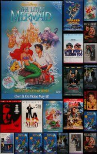 4m404 LOT OF 38 UNFOLDED SINGLE-SIDED VIDEO POSTERS '80s-90s images from a variety of movies!