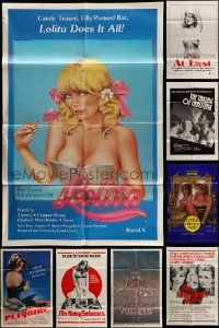 4m167 LOT OF 11 FOLDED SEXPLOITATION ONE-SHEETS '70s-80s images from a variety of sexy movies!